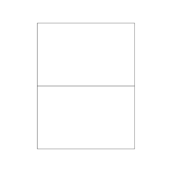 Bsc Preferred 8-1/2 x 5-1/2'' White Removable Rectangle Laser Labels, 200PK BUY00027785 - main